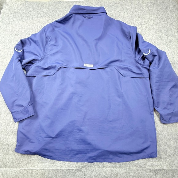 Realtree Fishing Mens 3XL Blue Button Down Long Sleeve Guide Shirt TS1546 - Picture 5 of 11